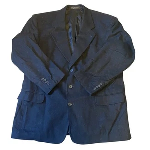 Gianfranco Ruffini Italy Mens 46R Blazer Black Cashmere Blend Suit Jacket Career - Picture 1 of 9