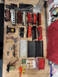 Lot Of Vintage Lionel Marx Vintage Tin Gondola Caboose Loco Bridge - Picture 1 of 23