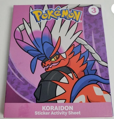 Pokemon Koraidon Pegatina Hoja de Actividades Tarjetas Coleccionables Happy Meal #3 McDonalds Foto 1 de 2