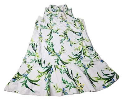 Vestido Tommy Bahama Aubrey Floral Brillante Talla XL Zona Isla Refugio Solar UPS 30 Blanco Foto 1 de 4