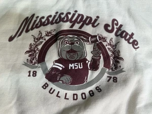 Vintage Mississippi State Crewneck Sweatshirt Men’s 3XL Cream 90’s USA - Picture 1 of 6