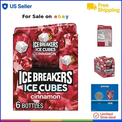 Cubitos de hielo con sabor a canela botellas de chicle sin azúcar paquete de 6 40 piezas Foto 1 de 4