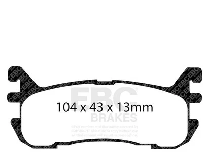 For 1994-1997, 1999-2005 Mazda Miata Brake Pad Set Rear EBC 29946KSZB 1995 1996 - Image 1 of 4