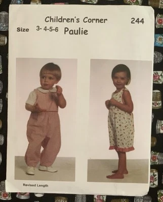 *OOP/VTG* The Children's Corner Sewing Pattern #244 “Paulie” Size 3-6 Uncut - Image 1 of 3