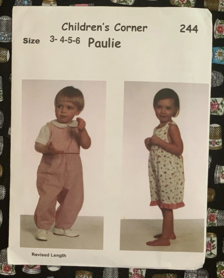 *OOP/VTG* The Children's Corner Sewing Pattern #244 “Paulie” Size 3-6 Uncut - Image 1 of 3