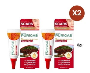 Puricas Natural Dragon's Blood Scar Gel Treat Keloid Surgery Acne Scars 3g. x2 - Picture 1 of 4