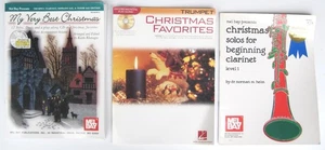 3 Christmas Song Books Trumpet Clarinet Soprano Tenor Sax Mel Bay Hal Leonard - Picture 1 of 13