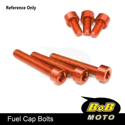 Tornillos de tapa de gasolina CNC NARANJA para Triumph Street Triple 675 / R 14 15 16 17 Foto 1 de 4