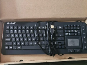 Keysonic Waterproof Keyboard with Trackpad KSK-6231 Black - Picture 1 of 2