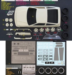 ZoomOn 1/24 CRX (EF8) Mugen Transkit part set for Fujimi kit - Picture 1 of 1
