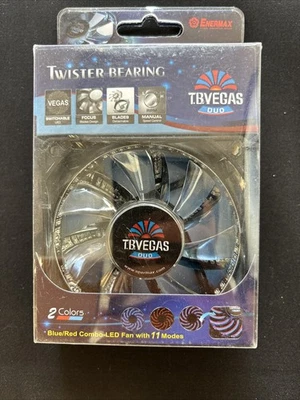 ENERMAX UCTVT12P T.B VEGAS TRIO Blue/Red/ LEDs 12cm PC Case Cooling Fan - Image 1 of 3