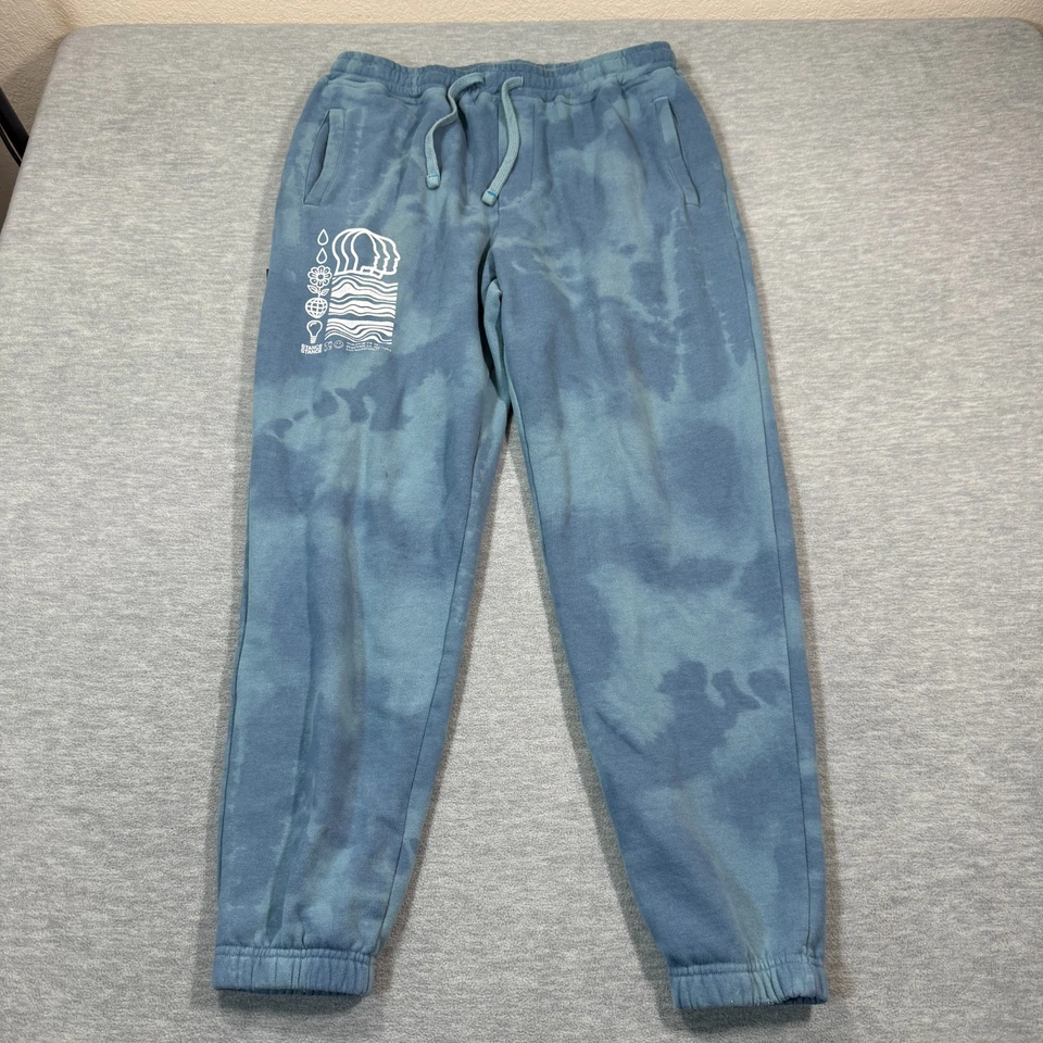 Pantalones de chándal Stance para hombre L azul tie dye polar gráfico salón ropa de calle Foto 1 de 4