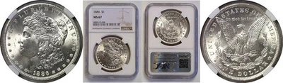 1886 Morgan Dollar  -  NGC MS-67 - Image 1 of 3