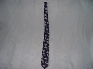 Original Penguin Necktie, Blue with Pink Rose Floral Pattern New - Picture 1 of 5