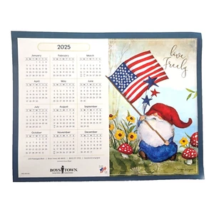 2025 Boys Town Gnome 8" x 10" Wall Calendar Susan Winget Friendship/ Live Freely - Picture 1 of 2