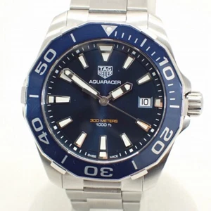 RELOJ TAG HEUER AQUARACER MOVIMIENTO CUARZO SS ESFERA AZUL MARINO FECHA WAY111C HOMBRE 41MM - Imagen 1 de 9