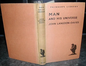 JOHN LANGDON DAVIES Man and His Universe 1937 SCIENCE 1st Thinker’s Library Ed - Picture 1 of 1