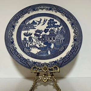 Churchill Blue Willow Round Serving Platter Charger Chop Plate 12.75" England! - Picture 1 of 12
