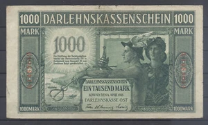 12781 Deutschland (Ostland), 1918, fein 1000 Mark! geldschein mit wasserzeichen in kowno - Bild 1 von 2