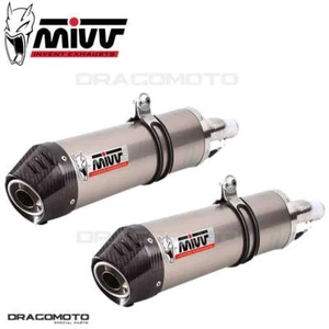 double échappement APRILIA PEGASO STRADA 650 2009 2010 MIVV Oval Titane CC - Photo 1/2