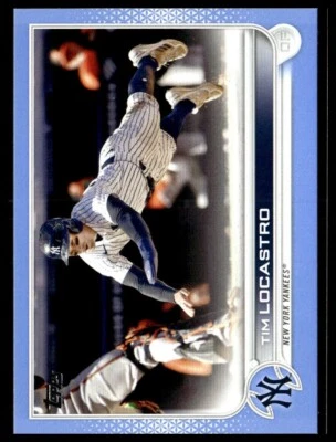 2022 Topps Update US156 Tim Locastro NY Yankees Fathers Day Powder Blue 18/50 - Image 1 of 2