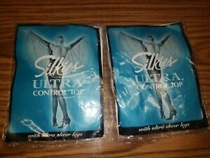 Silkies Ultra Control Top Ultra Sheer Legs 030209 Medium Off White Ivory 2 Packs