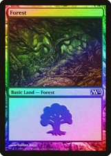Forest (247) FOIL Magic 2012 / M12 HEAVILY PLD Basic Land MAGIC CARD ABUGames