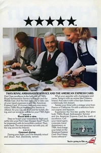 1983 American Express Credit TWA Airline Great Old PRINT AD Wall Decor! (2593) - Picture 1 of 1