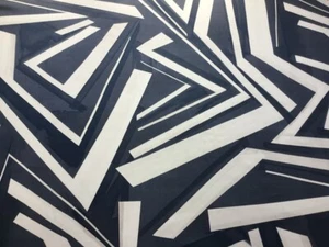 HARLEQUIN CURTAIN FABRIC ‘TRANSVERSE’ 1.6M - INK - 100% COTTON - Picture 1 of 4