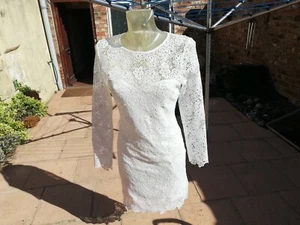 Vestido de noche City Goddess talla 10 blanco encaje también tallas 8 y 12 disponibles   - Imagen 1 de 12