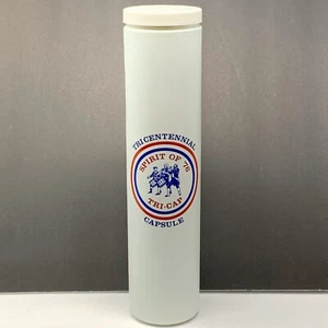 Vintage 1976 leere TRICENTENNIAL TIME KAPSEL Kunststoffröhre Spirit of 76 Tri-Cap - Bild 1 von 10