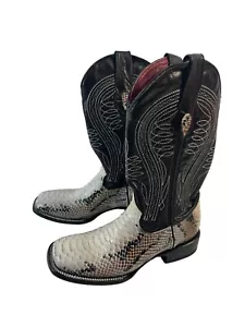 Ferrini Westernstiefel Herren Vibora Schlangenmuster eckige Zehenpartie 8,5 B NEU Neu mit Etikett - Bild 1 von 11