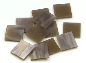 125 Bronze Wispy | Schmelzbare 96 coe | 1" Quadratische handgeschliffene Glasmosaikfliesen - Bild 1 von 1