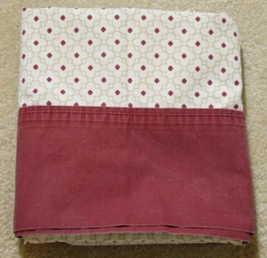Better Homes Gardens Pillowcase Burgundy Tan Print Cotton Blend Classic Modern - Picture 1 of 8