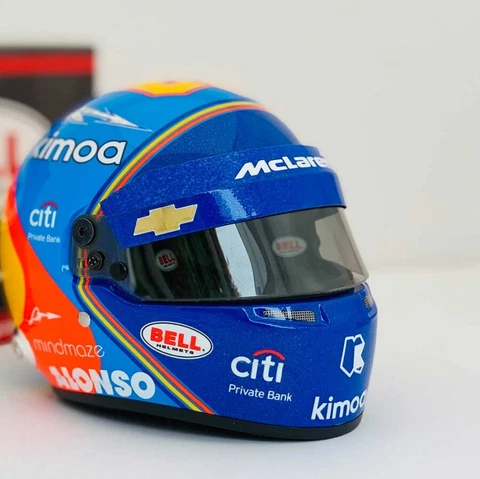 2019 Fernando Alonso Mclaren Indy Replica 1:2 Scale Helmet Cover