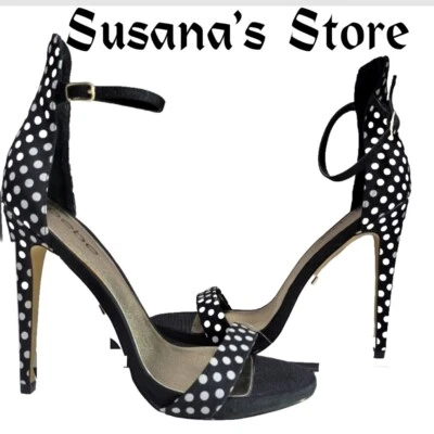 Новый Bebe размер 7 в горошек каблуки черный и белый сексуальный и привлекательный!! - Изображение 1 из 4