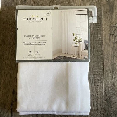 Threshold Light-Filtering Curtain Panel White Farrah One Panel 54" x 84" Target - Image 1 of 3