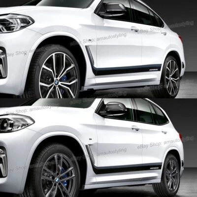 Calcomanía lateral negra congelada rayas pegatina para BMW X3 G01 30d 30i-ix 30eX M40i M40d Foto 1 de 4