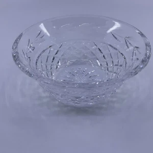 Waterford Crystal Glandore 5 1/4” Round Bowl (Crisscross & Laurel Leaves) Mint - Picture 1 of 5