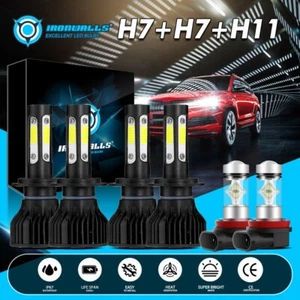 For Hyundai Sonata 2011 2012 2013 4sides LED Headlight+Fog Bulbs Combo Kit 6500K - Picture 1 of 12