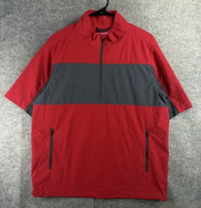 Columbia Golf Polo Shirt Men's Medium Red Half Zip Shirt with Pockets - Imagen 1 de 6