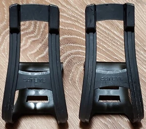 VINTAGE CATEYE TC-200 TOE CLIPS, BLACK - Picture 1 of 7