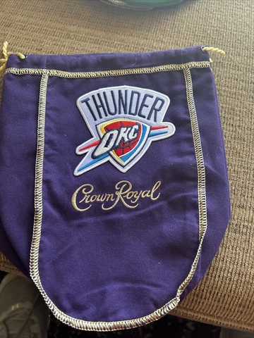 NBA  Oklahoma City Thunder Tribute Bag CROWN ROYAL BAG 1 Liter Cover