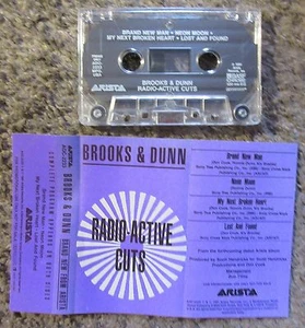 BROOKS & DUNN "RADIO-ACTIVE CUTS" 1991 4TRX.NM ADVANCE COUNTRY RADIO PROMO TAPE  - Picture 1 of 7