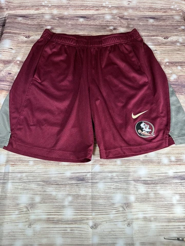 Nike FSU Basketball Shorts Men's Size Large Florida State Seminoles Red Cover