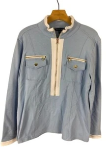 Boston Proper Lt. Blau 1/2 Zip Jacke Damen XL. - Bild 1 von 15