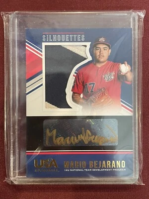 2018 USA Baseball Stars & Stripes Jerseys Blue Ink /10 Mario Bejarano #129 Auto - Image 1 of 2