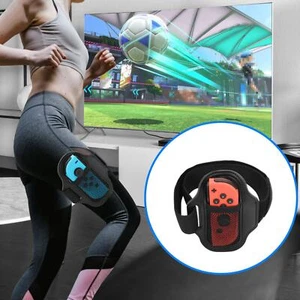 1 Pair Velvet+PU+EVA Leg Strap For Nintendo Switch OLED Joy-Con Sport Strap Ring - Picture 1 of 14