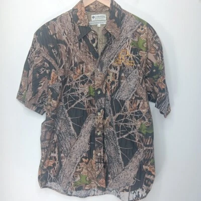 Vintage Columbia Camo Shirt Size M Short Sleeve Vented Back Ducks Unlimited Loc - Image 1 of 4