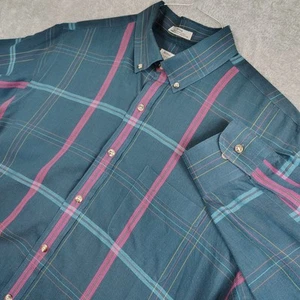 Vintage Arrow Brigade Fitted Button Down Shirt Mens XL Plaid Spring Colors Thin - Picture 1 of 12
